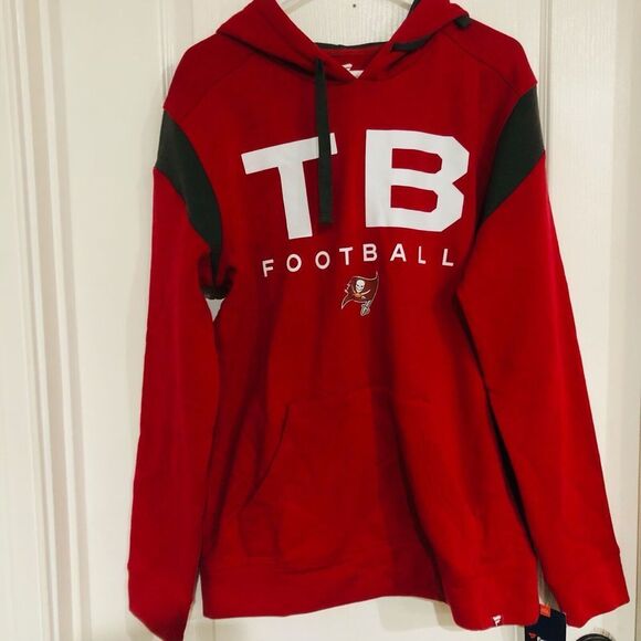 Men's Fanatics Branded Red Tampa Bay Buccaneers Call The Shot Pullover Hoodie L - Picture 3 of 5